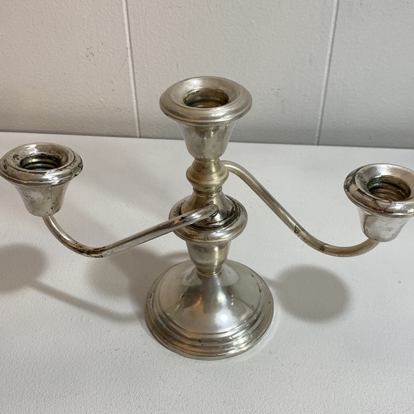 Frank M Whiting Sterling Silver 3 Arm Candelabra Vintage #280 Weighted - Picture 2 of 12